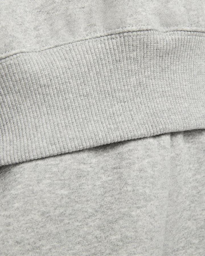 Sudaderas Nike Sportswear Phoenix Fleece 3/4-Sleeve Crop Mujer Gris Oscuro | IPKOQ-1293