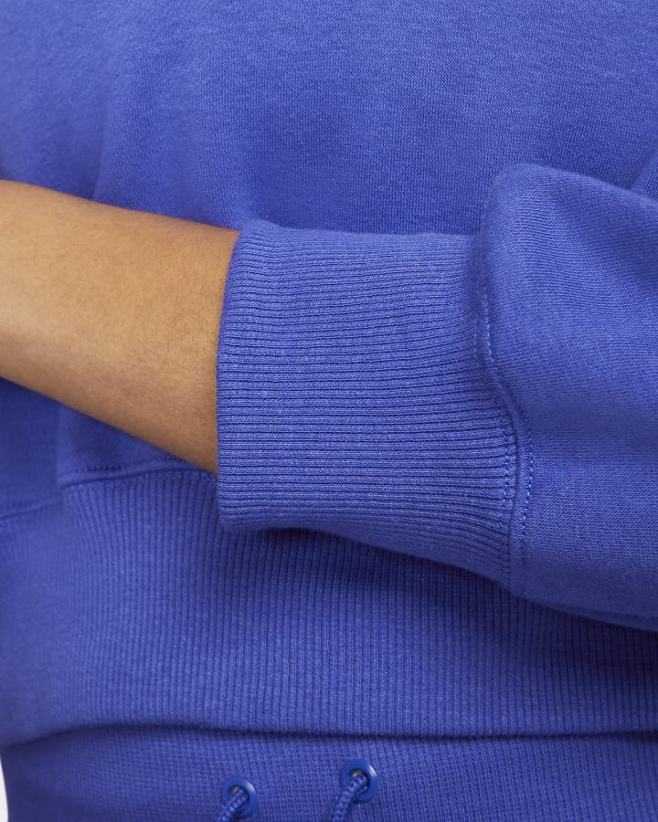 Sudaderas Nike Sportswear Phoenix Fleece 3/4-Sleeve Crop Mujer Azules | LDCBM-8754