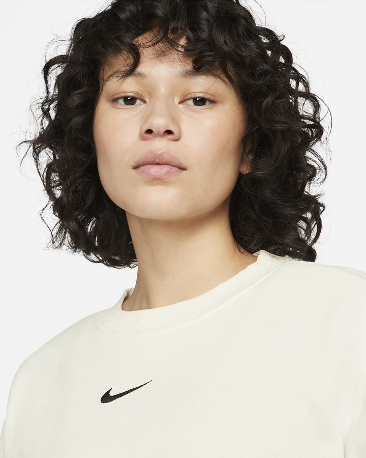 Sudaderas Nike Sportswear Phoenix Fleece Oversized Crewneck Mujer Negras | MEPKC-4290