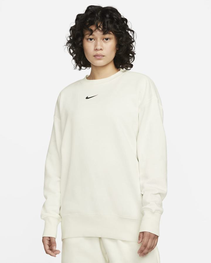 Sudaderas Nike Sportswear Phoenix Fleece Oversized Crewneck Mujer Negras | MEPKC-4290
