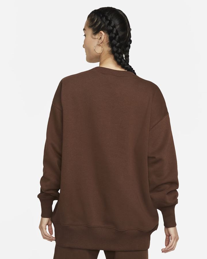 Sudaderas Nike Sportswear Phoenix Fleece Oversized Crewneck Mujer Negras | MEXKO-9631