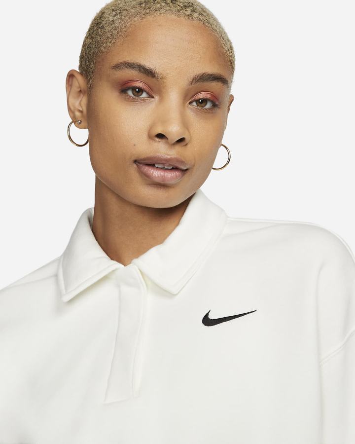 Sudaderas Nike Sportswear Phoenix Fleece 3/4-Sleeve Crop Mujer Negras | PNLIC-5736
