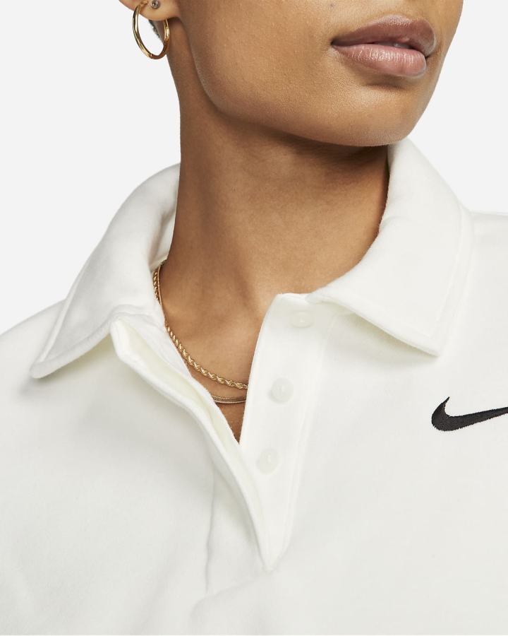 Sudaderas Nike Sportswear Phoenix Fleece 3/4-Sleeve Crop Mujer Negras | PNLIC-5736