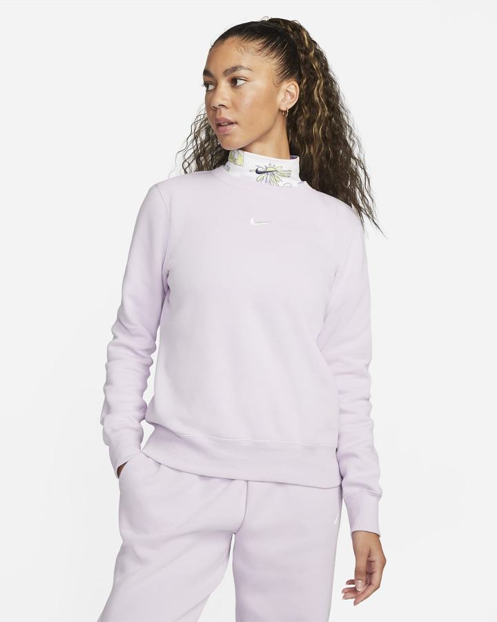 Sudaderas Nike Sportswear Phoenix Fleece Crew-Neck Mujer Moradas | QHTVG-2015
