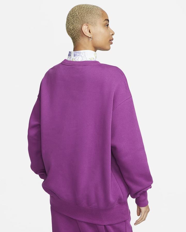 Sudaderas Nike Sportswear Phoenix Fleece Oversized Crew-Neck Mujer Moradas | XVJZT-5971