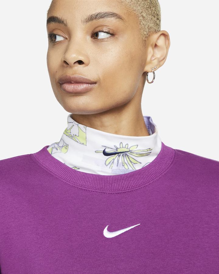Sudaderas Nike Sportswear Phoenix Fleece Oversized Crew-Neck Mujer Moradas | XVJZT-5971