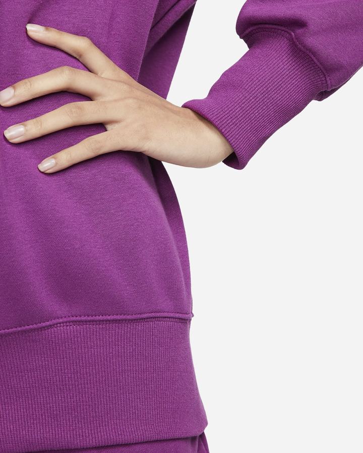 Sudaderas Nike Sportswear Phoenix Fleece Oversized Crew-Neck Mujer Moradas | XVJZT-5971