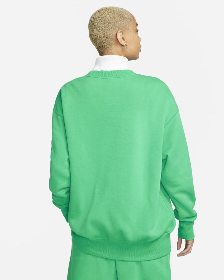 Sudaderas Nike Sportswear Phoenix Fleece Oversized Crew-Neck Mujer Verde Blancas | ZQRWS-9281
