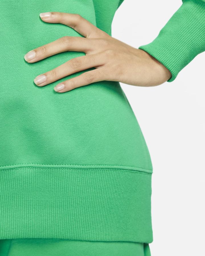 Sudaderas Nike Sportswear Phoenix Fleece Oversized Crew-Neck Mujer Verde Blancas | ZQRWS-9281