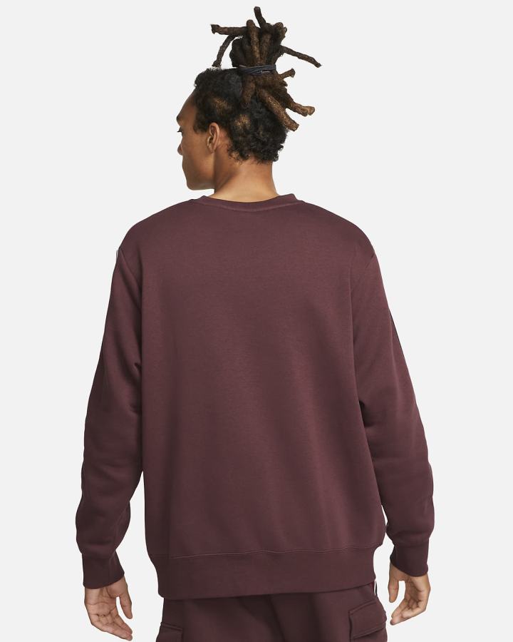 Sudaderas Nike Sportswear Repeat Fleece Hombre Burdeos Blancas | ZILEW-1329