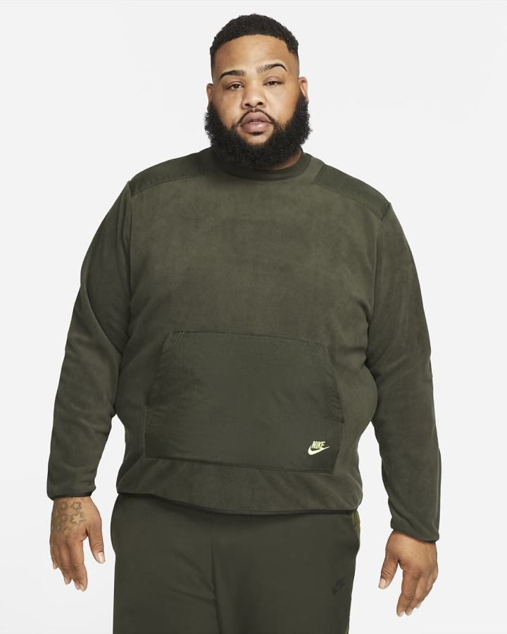 Sudaderas Nike Sportswear Sport Essentials+ Fleece Crew Top Hombre Limón Claro | JIDYF-1560