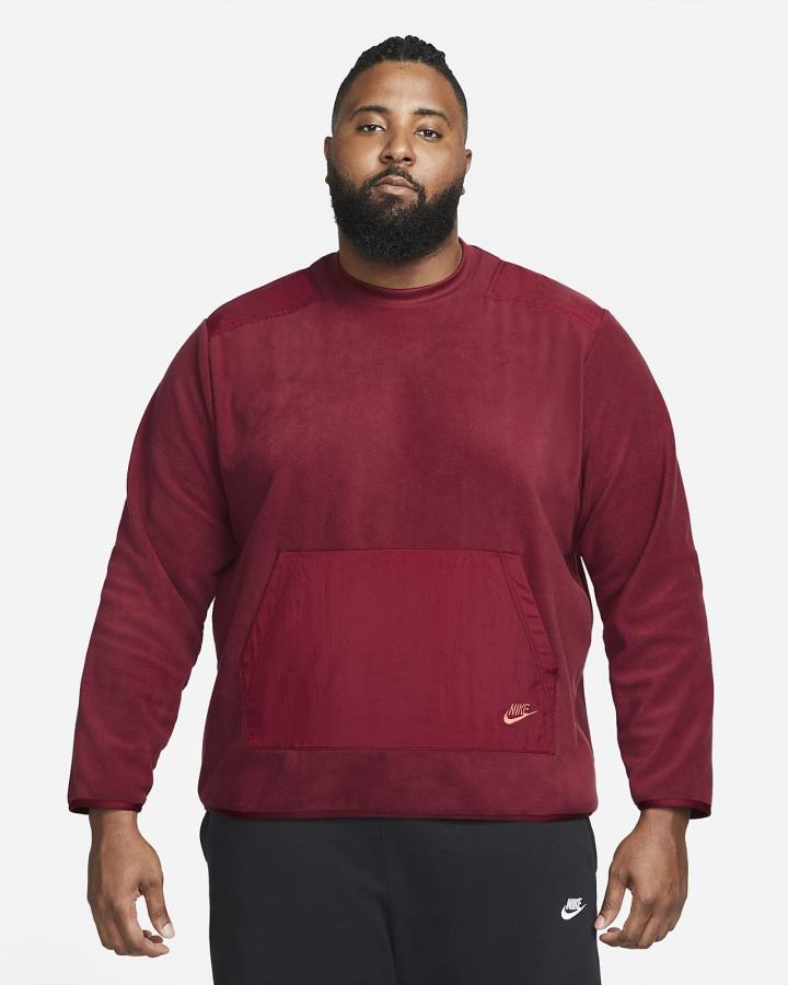 Sudaderas Nike Sportswear Sport Essentials+ Fleece Crew Top Hombre Rojas | QCHPT-5632