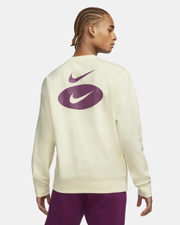 Sudaderas Nike Sportswear Swoosh League Fleece Crew Hombre Beige | JCKXA-0852