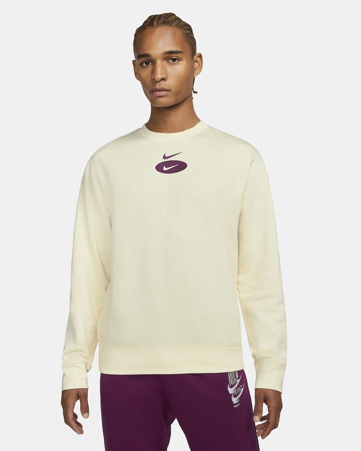 Sudaderas Nike Sportswear Swoosh League Fleece Crew Hombre Beige | JCKXA-0852