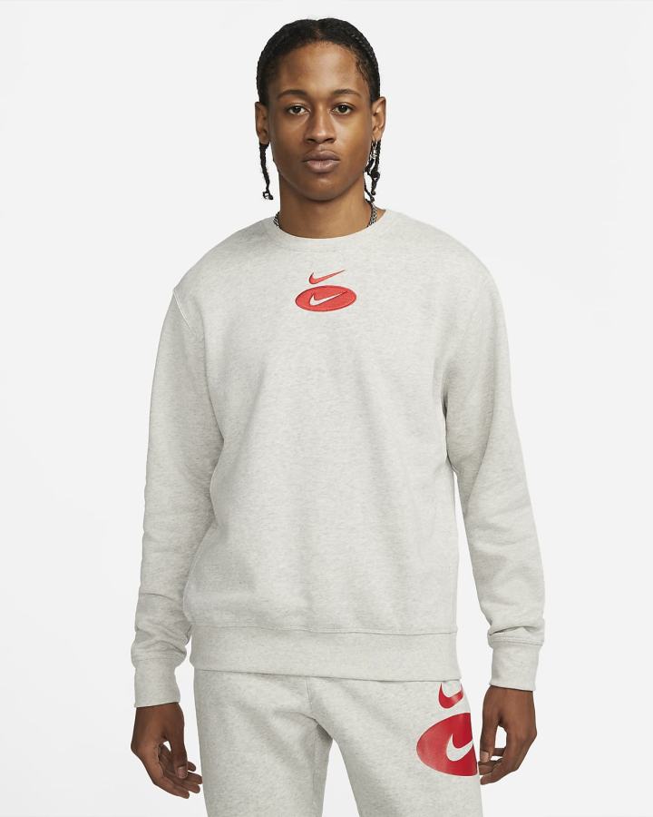Sudaderas Nike Sportswear Swoosh League Fleece Crew Hombre Gris | TYJXD-8140