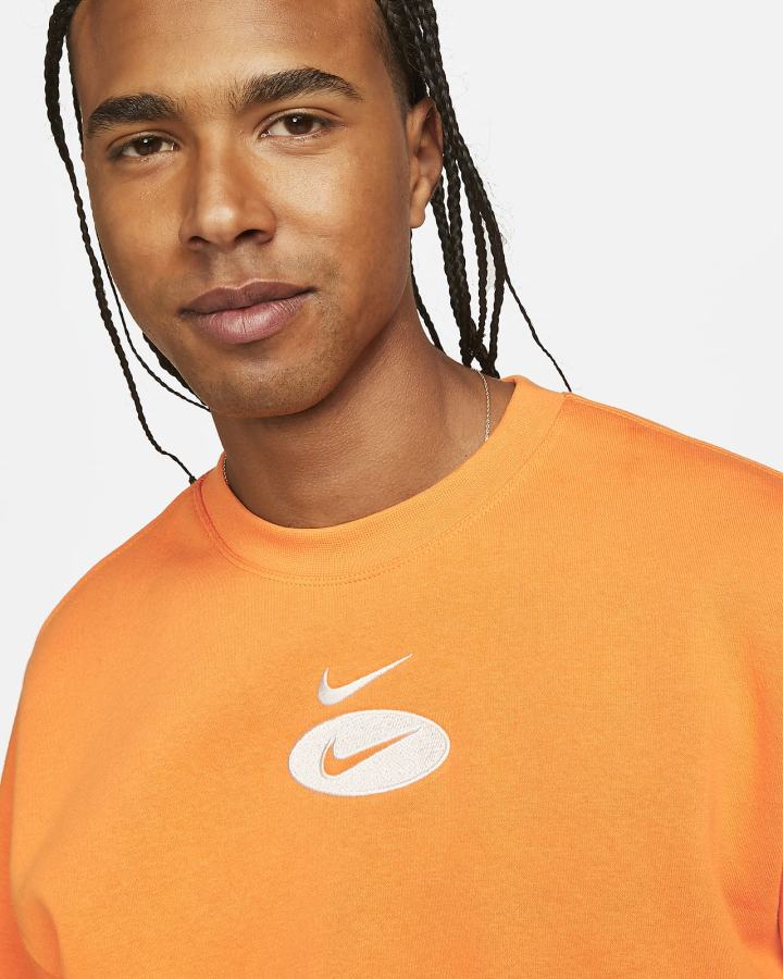 Sudaderas Nike Sportswear Swoosh League Fleece Crew Hombre Naranjas | ZOBLT-5612