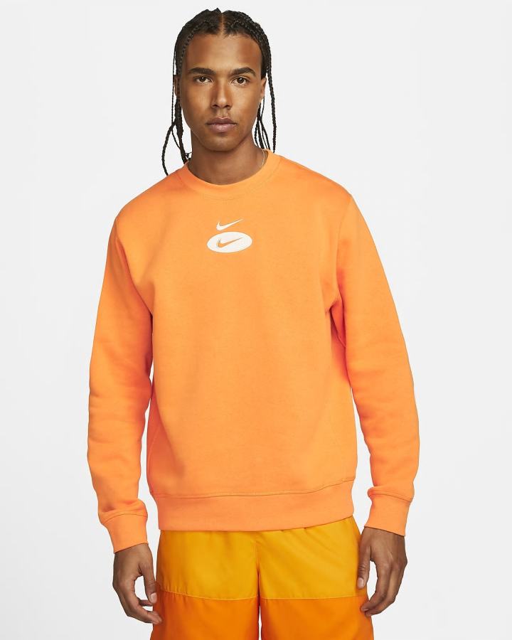 Sudaderas Nike Sportswear Swoosh League Fleece Crew Hombre Naranjas | ZOBLT-5612