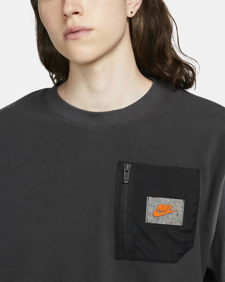 Sudaderas Nike Sportswear Therma-FIT Sports Utility Fleece Hombre Gris Oscuro Negras Naranjas | ARLEZ-5367