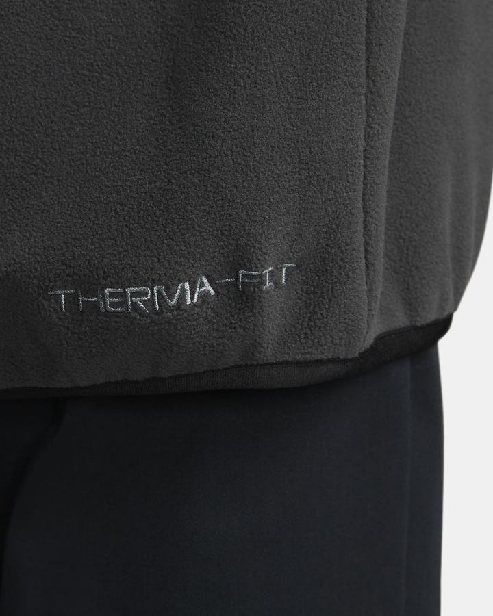Sudaderas Nike Sportswear Therma-FIT Sports Utility Fleece Hombre Gris Oscuro Negras Naranjas | ARLEZ-5367