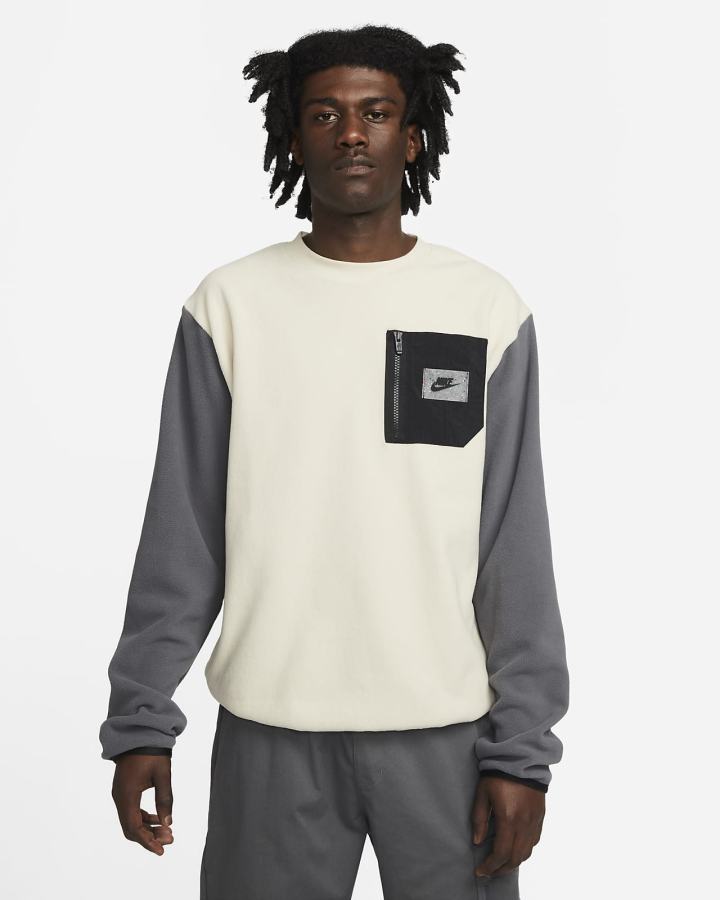 Sudaderas Nike Sportswear Therma-FIT Sports Utility Fleece Hombre Gris Negras | JGXFY-5726