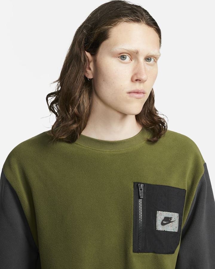Sudaderas Nike Sportswear Therma-FIT Sports Utility Fleece Hombre Verde Gris Negras | JUCHE-2815