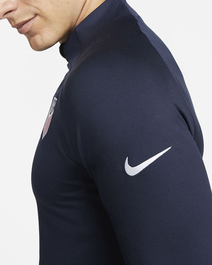 Sudaderas Nike U.S. Strike Dri-FIT Knit Soccer Drill Top Hombre Obsidian Azules Claro Blancas | DIFKE-4237