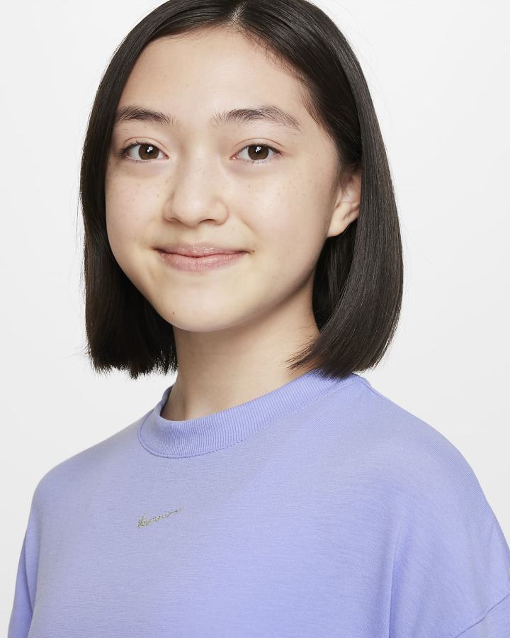 Sudaderas Nike Yoga Dri-FIT Kids Training Top Niña Moradas | TZLHK-4028