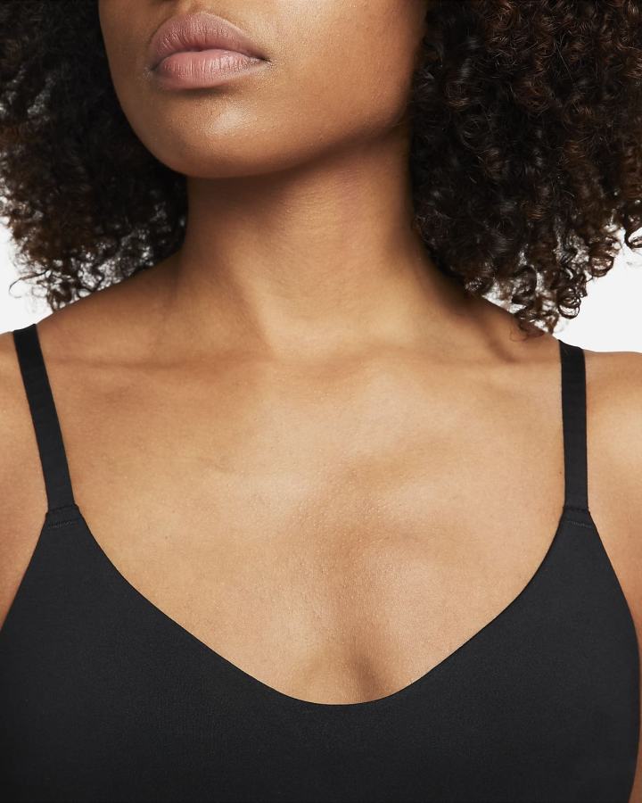 Sujetadores Deportivos Nike Dri-FIT Alate Minimalist Light-Support Acolchado Mujer Negras Gris Oscuro | ANGBV-3012