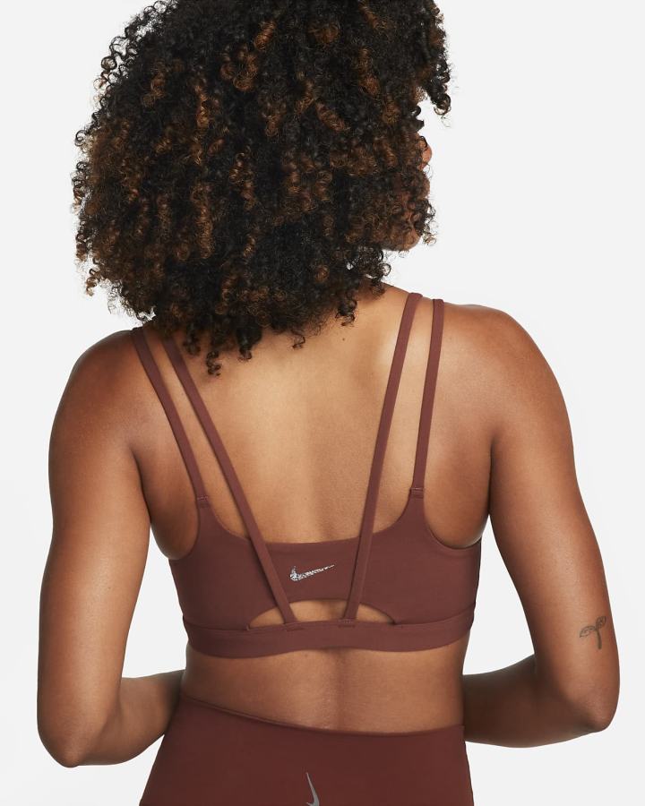 Sujetadores Deportivos Nike Dri-FIT Alate Trace Light-Support Acolchado Strappy Mujer Burdeos | BJVMS-6175
