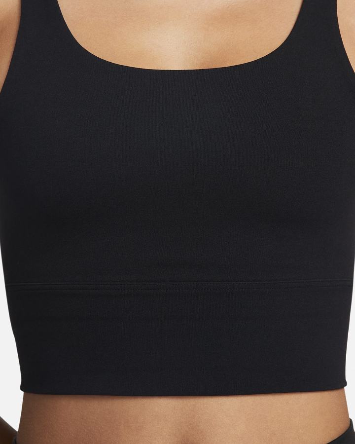 Sujetadores Deportivos Nike Dri-FIT Alate Solo Light-Support Non-Acolchado Longline Mujer Negras Gris | CAMPK-2406