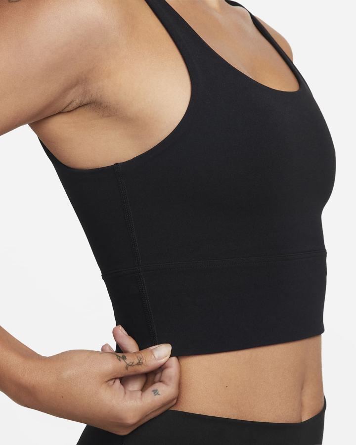 Sujetadores Deportivos Nike Dri-FIT Alate Solo Light-Support Non-Acolchado Longline Mujer Negras Gris | CAMPK-2406
