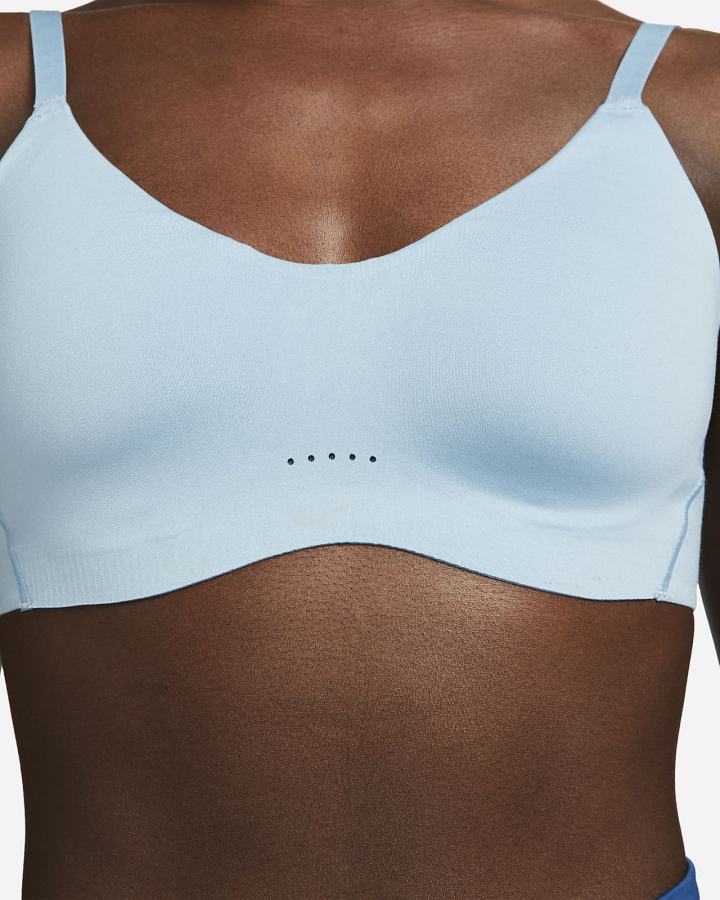 Sujetadores Deportivos Nike Dri-FIT Alate Minimalist Light-Support Acolchado Mujer Azules | LCBGN-9145