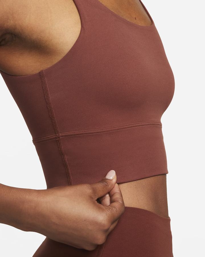 Sujetadores Deportivos Nike Dri-FIT Alate Solo Light-Support Non-Acolchado Longline Mujer Gris | NJTQE-6087