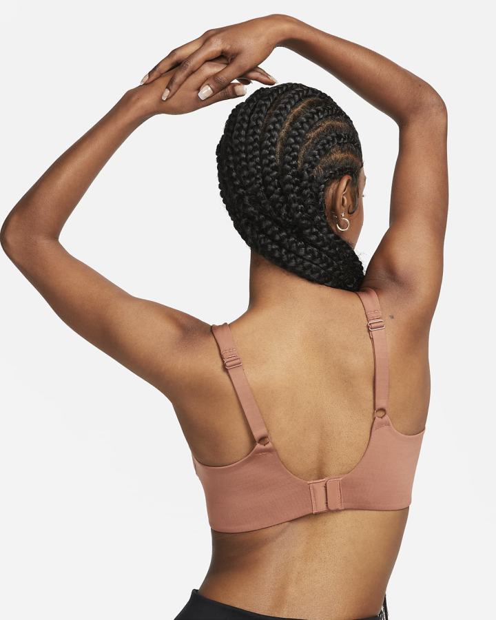 Sujetadores Deportivos Nike Dri-FIT Alate Coverage Light-Support Acolchado Mujer Rojas Blancas | NTSOP-7368