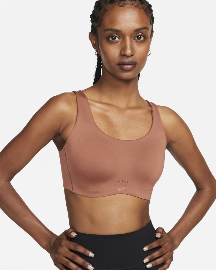 Sujetadores Deportivos Nike Dri-FIT Alate Coverage Light-Support Acolchado Mujer Rojas Blancas | NTSOP-7368