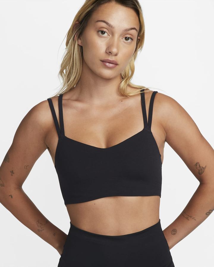 Sujetadores Deportivos Nike Dri-FIT Alate Trace Light-Support Acolchado Strappy Mujer Negras | PAFJC-8901