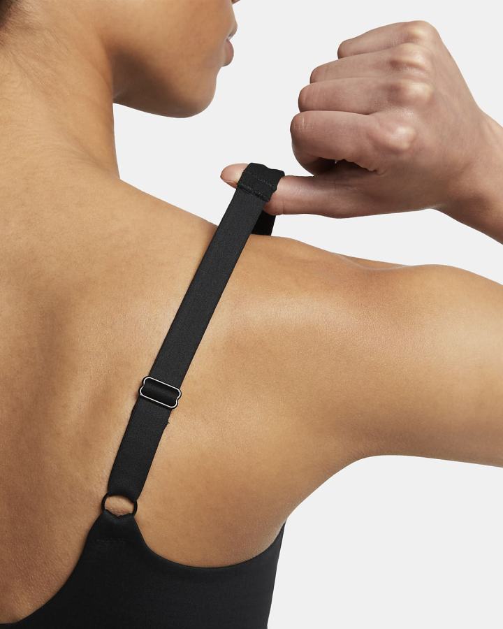 Sujetadores Deportivos Nike Dri-FIT Alate Coverage Light-Support Acolchado Mujer Negras Gris | PVMRC-7432