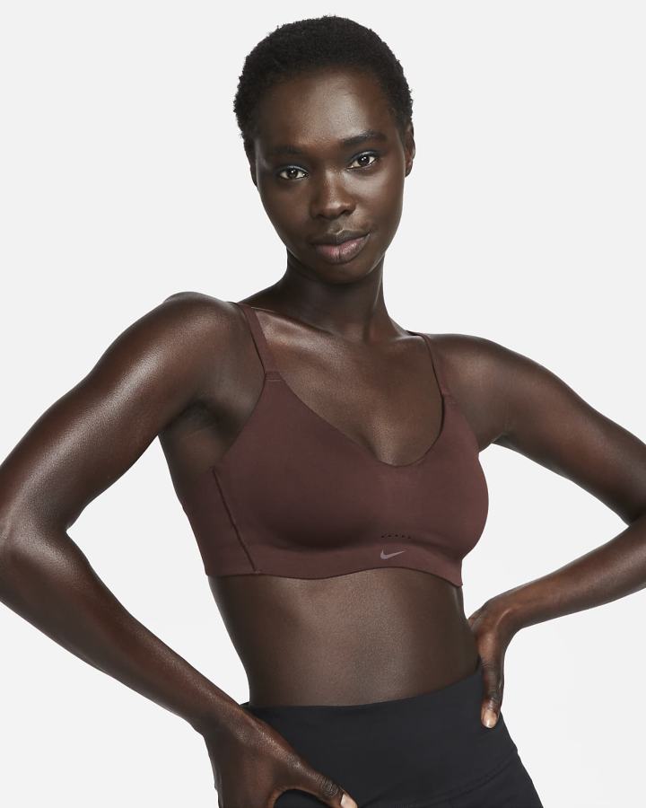 Sujetadores Deportivos Nike Dri-FIT Alate Minimalist Light-Support Acolchado Mujer Rojas | UYQVN-8739