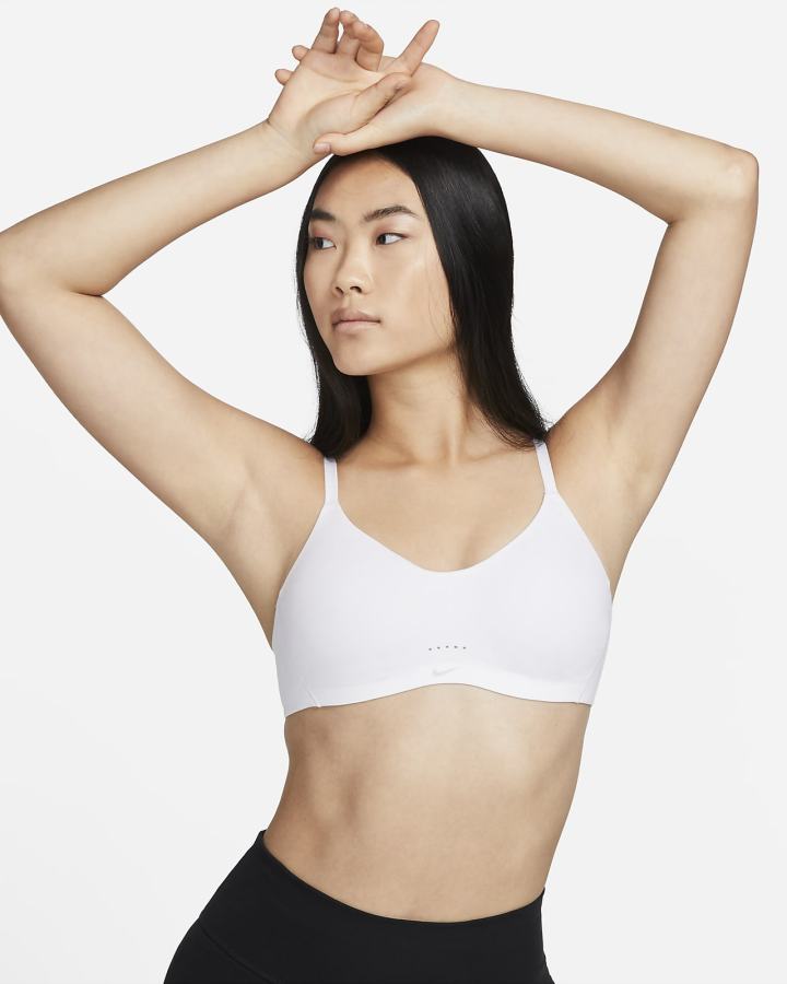 Sujetadores Deportivos Nike Dri-FIT Alate Minimalist Light-Support Acolchado Mujer Blancas Gris Moradas Plateadas | XHALQ-9038