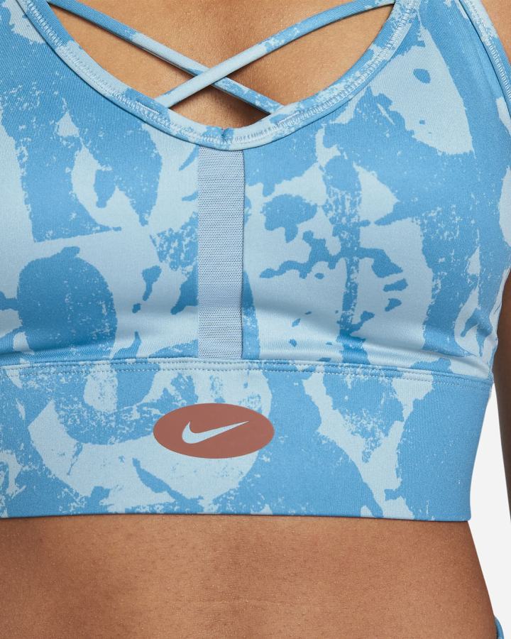 Sujetadores Deportivos Nike Dri-FIT Indy Icon Clash Light-Support Acolchado Printed Mujer Azules | ACNYB-1264