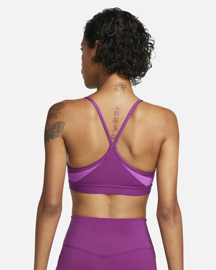 Sujetadores Deportivos Nike Dri-FIT Indy Light-Support Acolchado U-Neck Mujer Moradas Blancas | ATKYR-5209