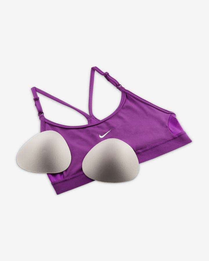 Sujetadores Deportivos Nike Dri-FIT Indy Light-Support Acolchado U-Neck Mujer Moradas Blancas | ATKYR-5209