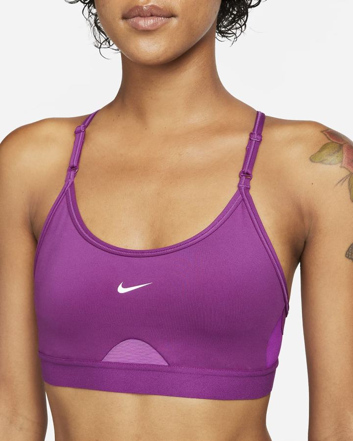Sujetadores Deportivos Nike Dri-FIT Indy Light-Support Acolchado U-Neck Mujer Moradas Blancas | ATKYR-5209
