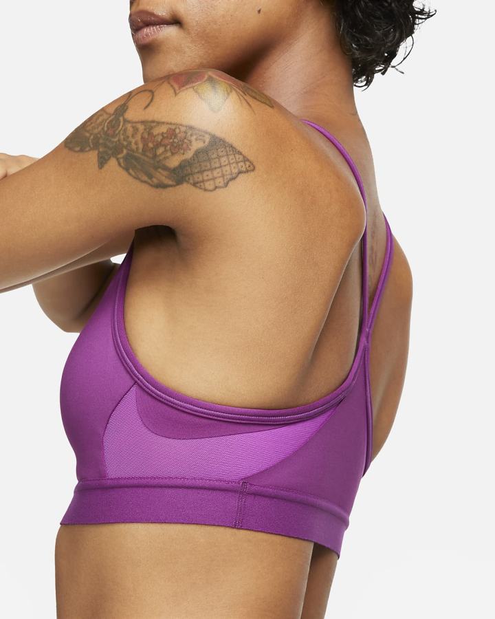 Sujetadores Deportivos Nike Dri-FIT Indy Light-Support Acolchado U-Neck Mujer Moradas Blancas | ATKYR-5209