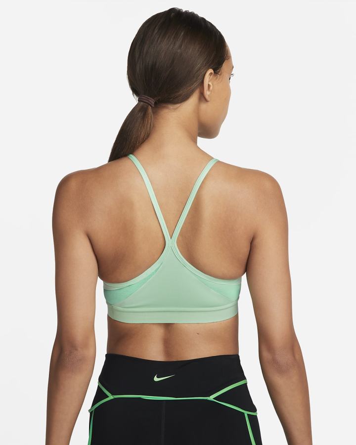 Sujetadores Deportivos Nike Dri-FIT Indy Light-Support Acolchado V-Neck (Plus Size) Mujer Verde Menta Blancas | BNIAQ-7135