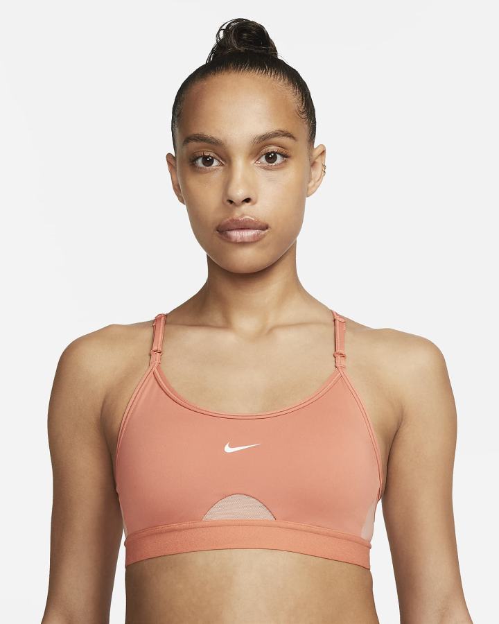 Sujetadores Deportivos Nike Dri-FIT Indy Light-Support Acolchado U-Neck Mujer Blancas | DJRGH-5108