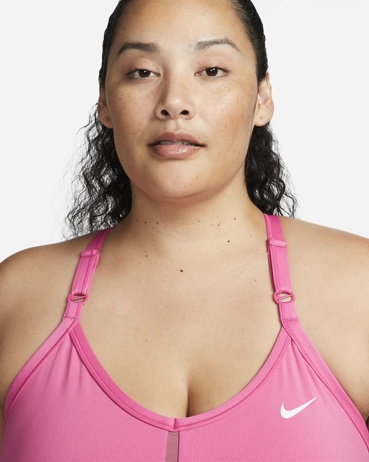 Sujetadores Deportivos Nike Dri-FIT Indy Light-Support Acolchado V-Neck (Plus Size) Mujer Blancas | HIYVA-5028