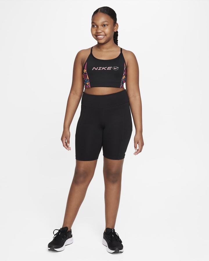 Sujetadores Deportivos Nike Dri-FIT Indy Icon Clash Kids Niña Negras Rosas Blancas | HRYSK-5208