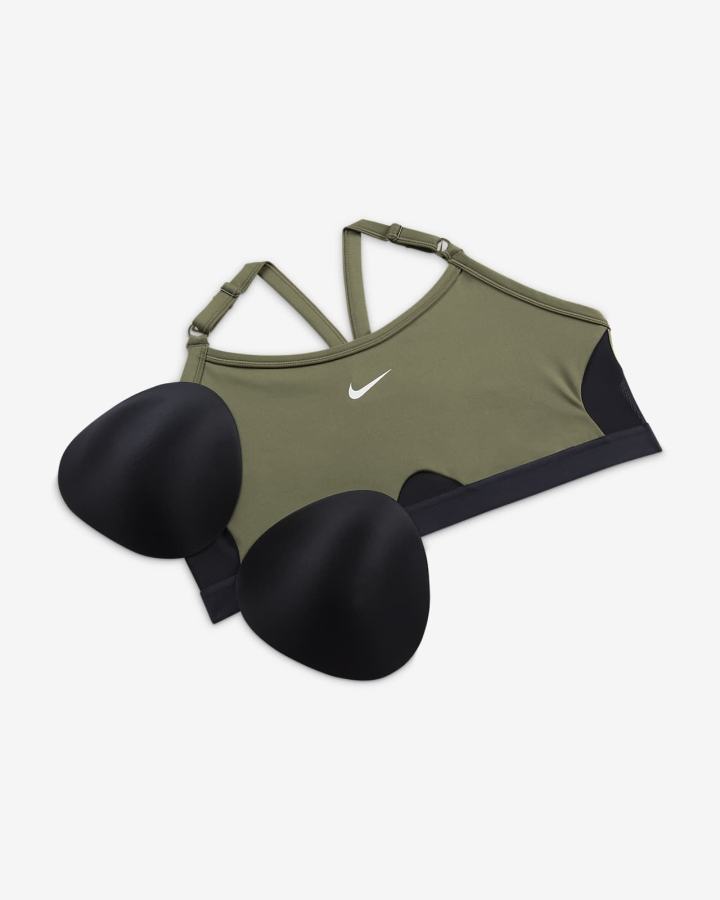Sujetadores Deportivos Nike Dri-FIT Indy Light-Support Acolchado U-Neck Mujer Verde Oliva Negras Blancas | KPMRZ-6489