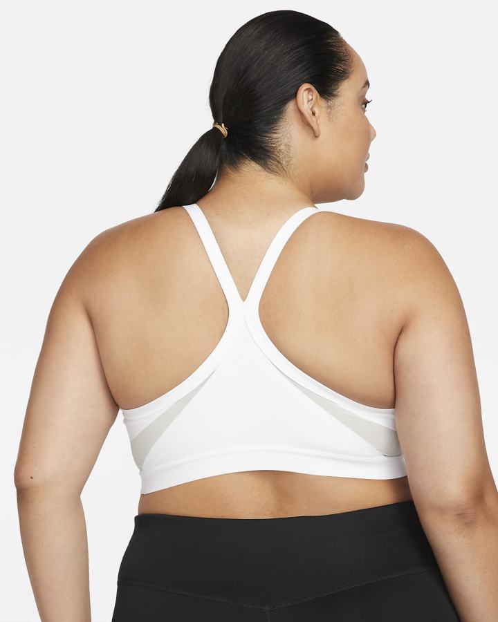 Sujetadores Deportivos Nike Dri-FIT Indy Light-Support Acolchado V-Neck (Plus Size) Mujer Blancas Gris | LXWFK-5928